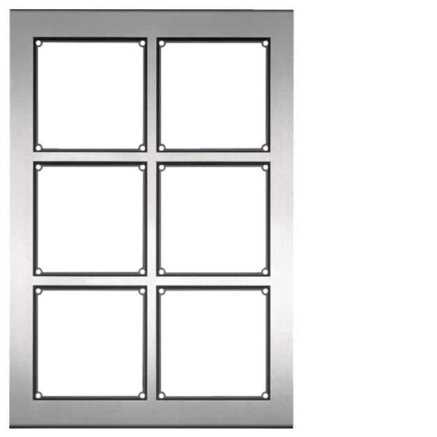 Hager REM206X modular Rahmen AP 6/2 Edelstahl matt