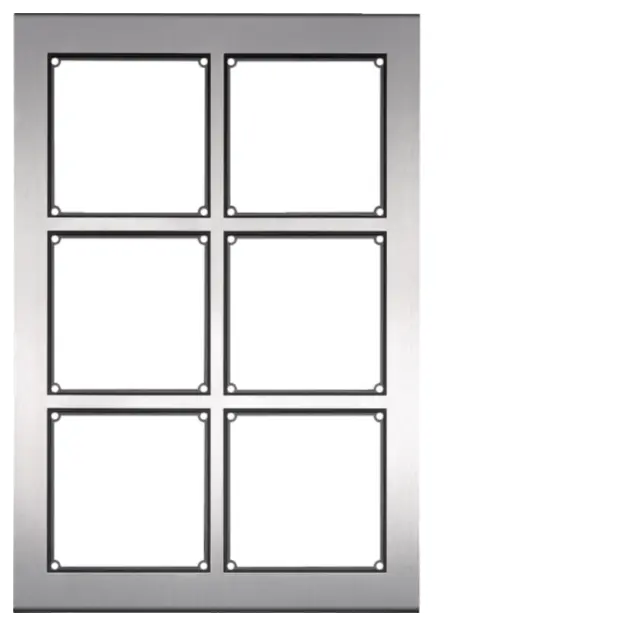 Hager REM206X modular Rahmen AP 6/2 Edelstahl matt