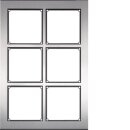 Hager REM206X modular Rahmen AP 6/2 Edelstahl matt