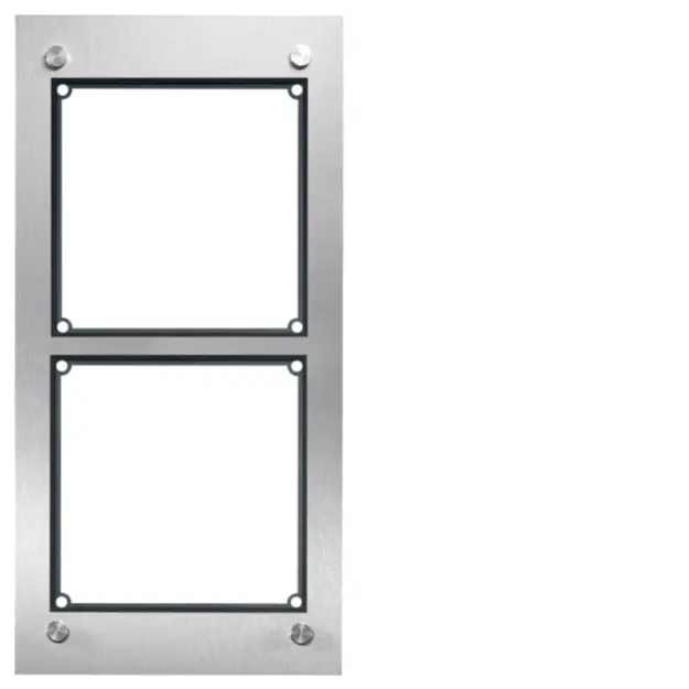 Hager REM102X modular Rahmen UP 2/1 Edelstahl matt