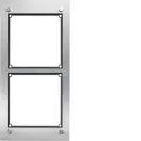 Hager REM102X modular Rahmen UP 2/1 Edelstahl matt