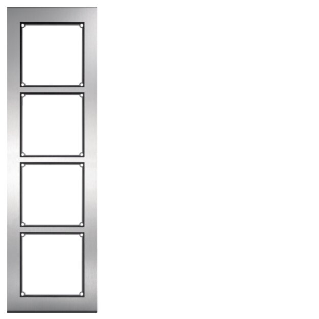 Hager REM204X modular Rahmen AP 4/1 Edelstahl matt