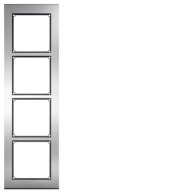 Hager REM204X modular Rahmen AP 4/1 Edelstahl matt