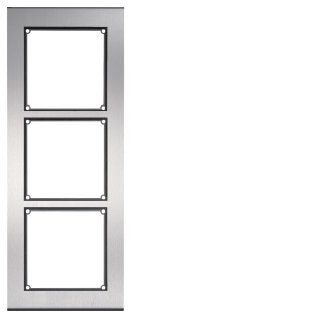 Hager REM203X modular Rahmen AP 3/1 Edelstahl matt