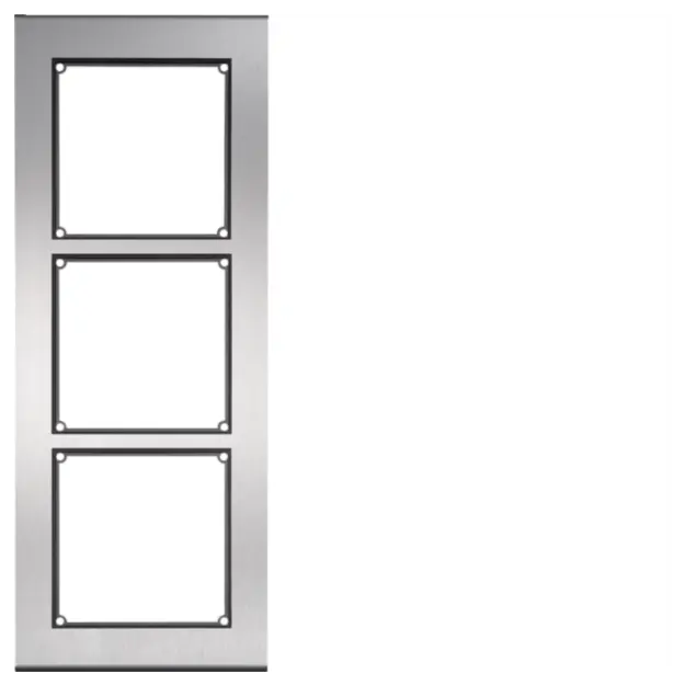 Hager REM203X modular Rahmen AP 3/1 Edelstahl matt