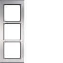 Hager REM203X modular Rahmen AP 3/1 Edelstahl matt