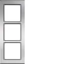Hager REM203X modular Rahmen AP 3/1 Edelstahl matt