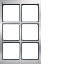 Hager REM106X modular Rahmen UP 6/2 Edelstahl matt