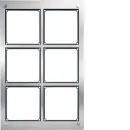 Hager REM106X modular Rahmen UP 6/2 Edelstahl matt