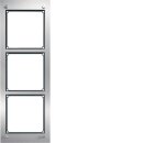 Hager REM103X modular Rahmen UP 3/1 Edelstahl matt