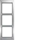 Hager REM103X modular Rahmen UP 3/1 Edelstahl matt