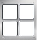 Hager REM105X modular Rahmen UP 4/2 Edelstahl matt