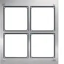 Hager REM105X modular Rahmen UP 4/2 Edelstahl matt