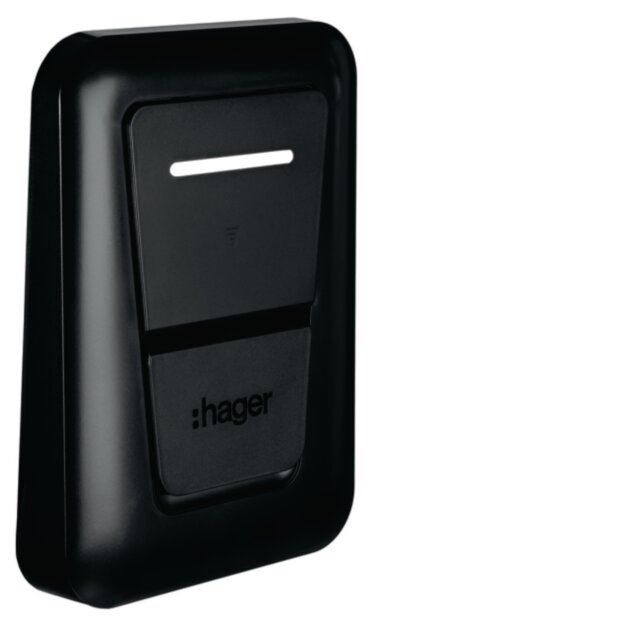 Hager XVS120 Zierblende Ladesteckdose Graphitschwarz