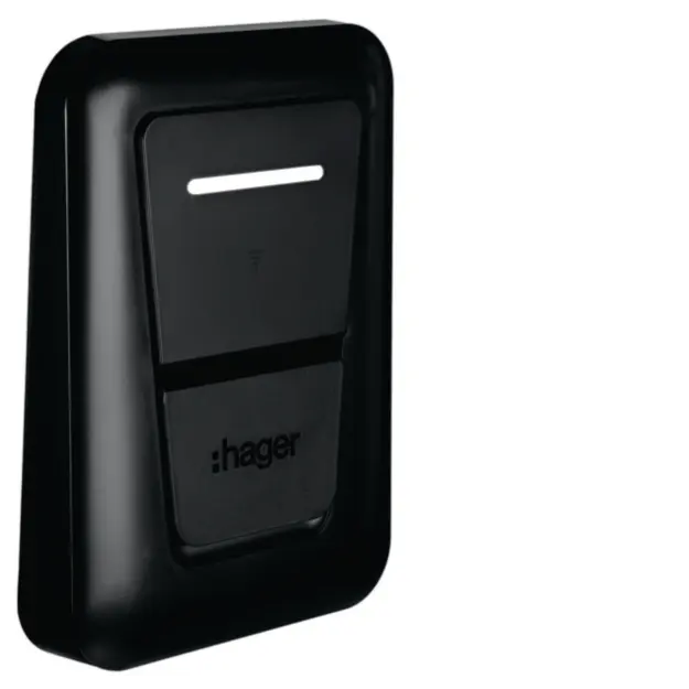 Hager XVS120 Zierblende Ladesteckdose Graphitschwarz