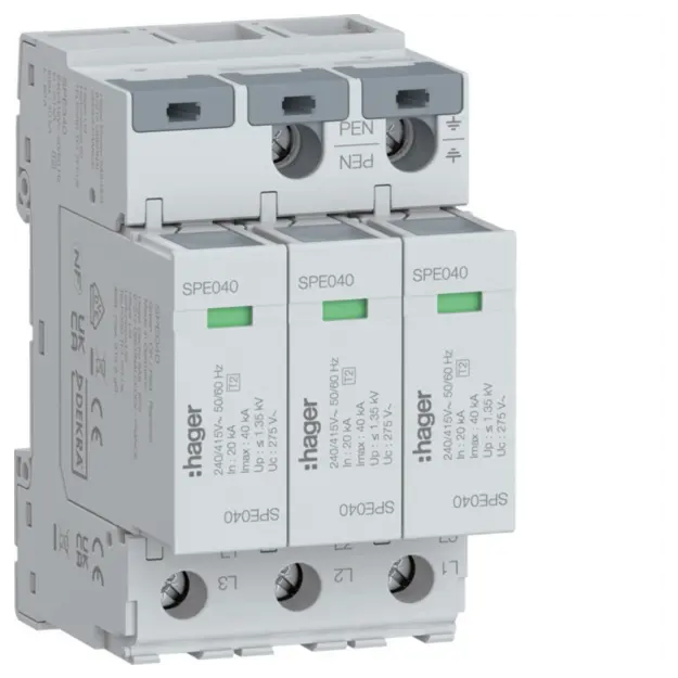 Hager SPE340 Überspannungsabl 3P TNS/TT 40kA