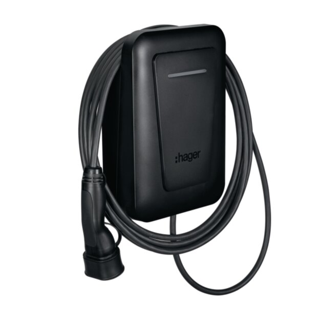 Hager XVR111C Ladestation witty one 11kW mit Ladekabel Typ2 IP54