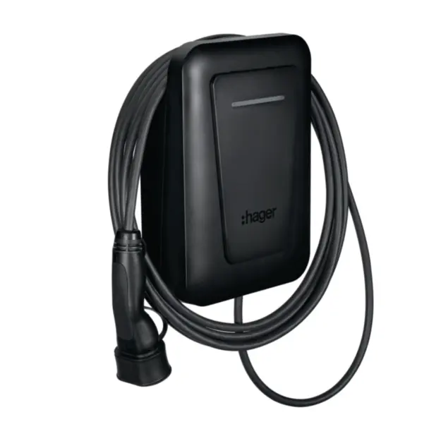 Hager XVL122C Ladestation witty plus mit Ladekabel