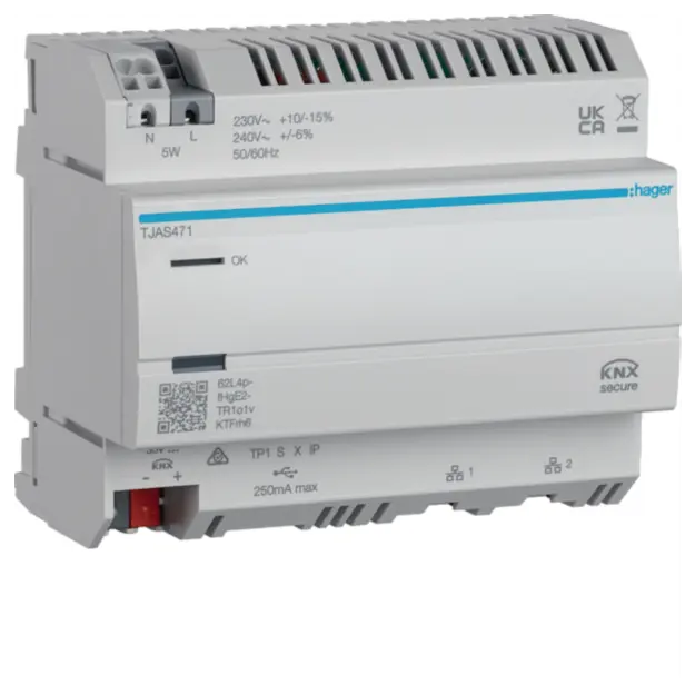 Hager TJAS471 domovea plus - Visualisierungsserver mit KNX easy IoT und Matter-Standard