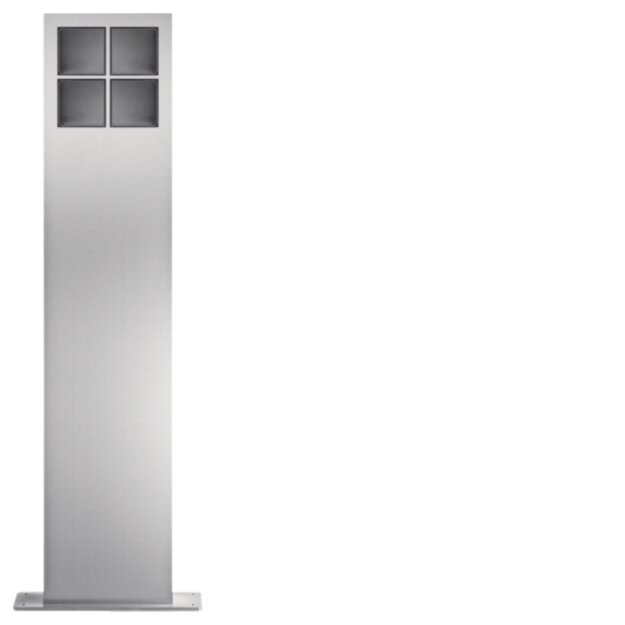 Hager REM405X modular Standsäulen 4/2 Edelstahl matt