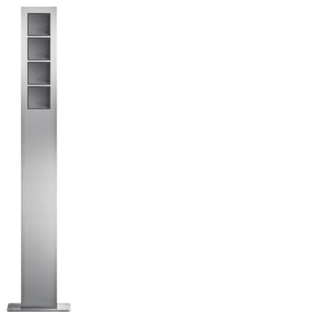 Hager REM404X modular Standsäulen 4/1 Edelstahl matt