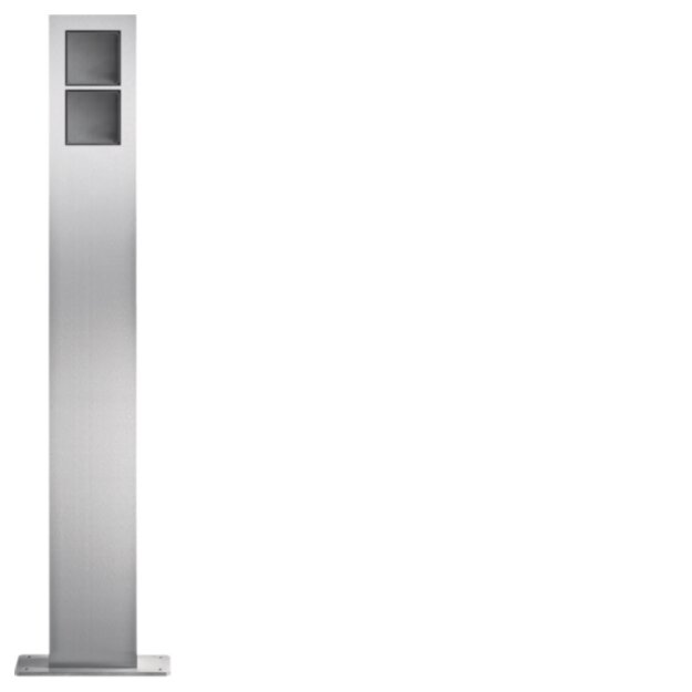 Hager REM402X modular Standsäulen 2/1 Edelstahl matt