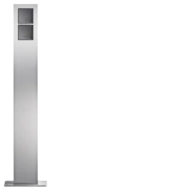 Hager REM402X modular Standsäulen 2/1 Edelstahl matt