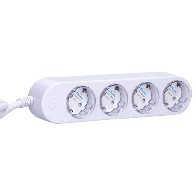 Shelly Power Strip 4 Gen4 White – Intelligente Steckdosenleiste mit Wi-Fi Bluetooth und Verbrauchsmessung - Mehrfachsteckdose
