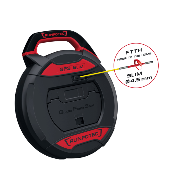 Runpotec 10211 GF3 SLIM Kabeleinziehwerkzeug Ø 3 mm ohne Meterzähler - 30m