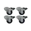 Runpotec 20623 Lenkrollen mit Feststellbremse - 4er-Set