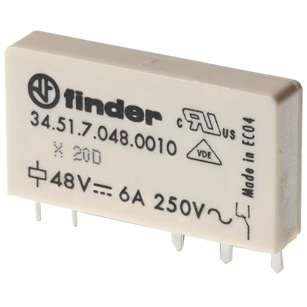 Finder Steck- / Prinrelais 60VDC 1W 6A 345170600000