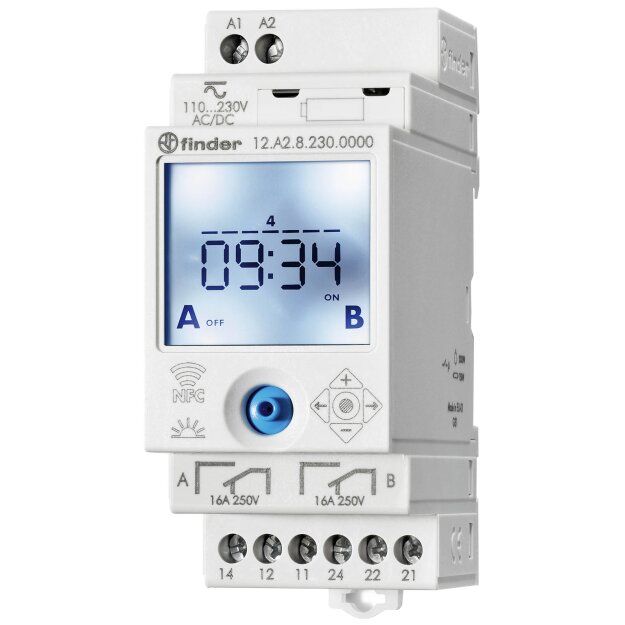 Finder Schaltuhr für Reiheneinbau 12.A2.0.024.0000