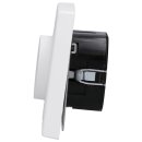 JUNG Serie LS Komplett-Set Schneeweiß Matt: 1730DD Drehdimmer Standard LED + LS1740WWM Abdeckung mit Drehknopf + LS981WWM Rahmen 1fach