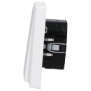 JUNG Serie LS Komplett-Set Schneeweiß Matt: 1710DE Tastdimmer Standard LED + LS1700WWM Steuertaste Standard + LS981WWM Rahmen 1fach