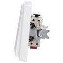 JUNG Serie LS Komplett-Set Schneeweiß Matt: 539VU Jalousie-Wippschalter, Taster + LS995PWWM Wippe f. Jalousie-Schalter/-Taster + LS981WWM Rahmen 1fach