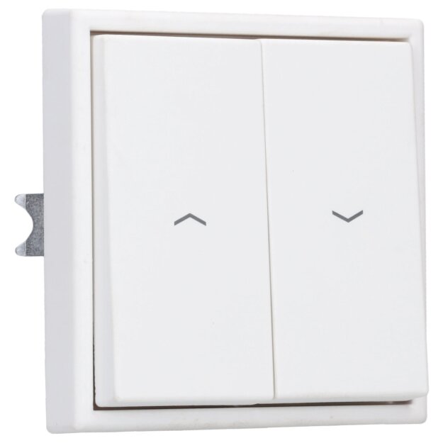 JUNG Serie LS Komplett-Set Schneeweiß Matt: 509VU Jalousie-Wippschalter + LS995PWWM Wippe f. Jalousie-Schalter/-Taster + LS981WWM Rahmen 1fach