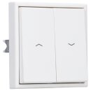 JUNG Serie LS Komplett-Set Schneeweiß Matt: 509VU Jalousie-Wippschalter + LS995PWWM Wippe f. Jalousie-Schalter/-Taster + LS981WWM Rahmen 1fach