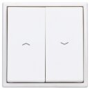 JUNG Serie LS Komplett-Set Schneeweiß Matt: 509VU Jalousie-Wippschalter + LS995PWWM Wippe f. Jalousie-Schalter/-Taster + LS981WWM Rahmen 1fach