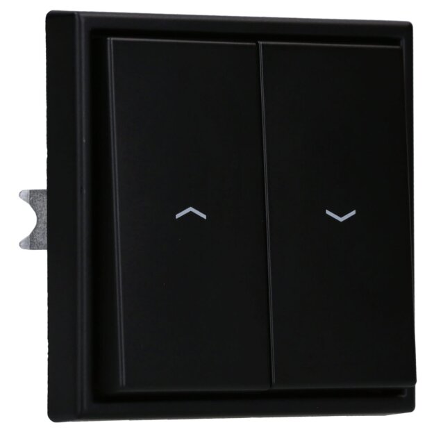 JUNG Serie LS Komplett-Set Graphitschwarz Matt: 509VU Jalousie-Wippschalter, Schalter + LS995PSWM Wippe f. Jalousie-Schalter/-Taster + LS981SWM Rahmen 1fach