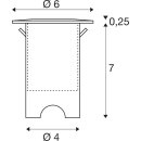 SLV 1008842 TRAIL-LITE® 60 Single Bodeneinbauleuchte 3000K IP67 rund Edelstahl / Aluminium