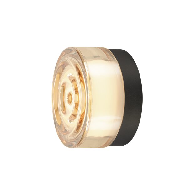 SLV 1008941 CYFT WAVE Wand- und Deckenaufbauleuchte 2700/3000/4000 K 6,5 W PHASE Schwarz / Amber
