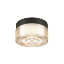 SLV 1008941 CYFT WAVE Wand- und Deckenaufbauleuchte 2700/3000/4000 K 6,5 W PHASE Schwarz / Amber