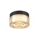 SLV 1008941 CYFT WAVE Wand- und Deckenaufbauleuchte 2700/3000/4000 K 6,5 W PHASE Schwarz / Amber