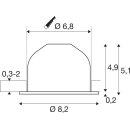 SLV 1009020 NEW TRIA® 68 Deckeneinbauleuchte PHASE AIRTIGHT rund 2700 K 7.5 W Weiß
