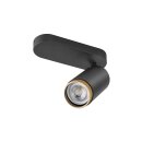 SLV 1009093 GRIP! L SPOT CL single QPAR51 Deckenaufbauleuchte zylindrisch 1 x max. 6 Watt Schwarz / Gold