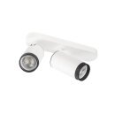 SLV 1009096 GRIP! L SPOT CL double QPAR51 Deckenaufbauleuchte zylindrisch 2 x max. 6 Watt Weiß /schwarz