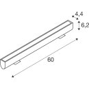 SLV 1009107 GALEN PRO 60 Wandaufbauleuchte 3000 K 20 W DALI 2 Touch 54° Anthrazit