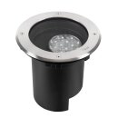 SLV 1009168 DASAR® L Bodeneinbauleuchte asymmetrisch 3000K 70°/40° IP65/IP67 rund Edelstahl / Schwarz