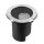 SLV 1009168 DASAR® L Bodeneinbauleuchte asymmetrisch 3000K 70°/40° IP65/IP67 rund Edelstahl / Schwarz