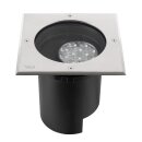 SLV 1009169 DASAR® L Bodeneinbauleuchte asymmetrisch 3000K 70°/40° IP65/IP67 quadratisch Edelstahl / Schwarz